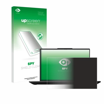 Vorderseite einer Produktverpackung mit dem Markenlogo upscreen. Daneben ist das Gerät Lenovo ThinkPad P14s Gen 5 14.5" mit de