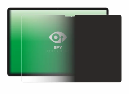 Abbildung des Geräts Lenovo Yoga Tab Plus 2025 mit einer Vielzahl des Displayschutzes.