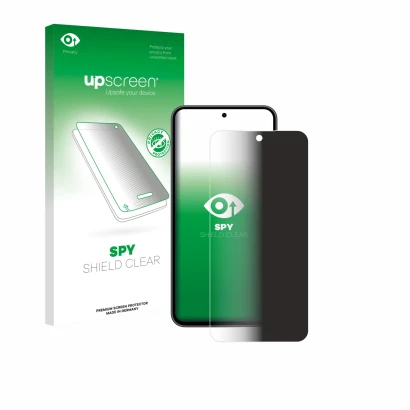 Vorderseite einer Produktverpackung mit dem Markenlogo upscreen. Daneben ist das Gerät Samsung Galaxy A36 5G Enterprise Editio