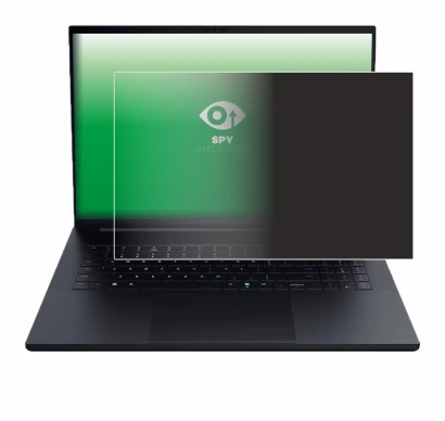 Abbildung des Geräts Razer Blade 18 2025 mit einer Vielzahl des Displayschutzes.
