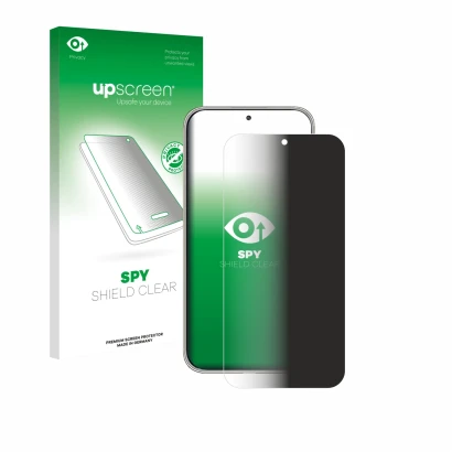 Vorderseite einer Produktverpackung mit dem Markenlogo upscreen. Daneben ist das Gerät Huawei Mate 70 Air mit dem zugehörigen 