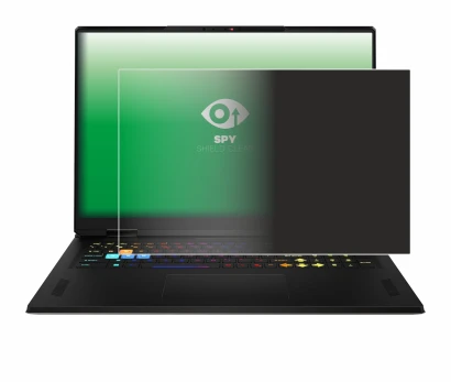 Abbildung des Geräts MSI Vector A18 HX 2025 mit einer Vielzahl des Displayschutzes.