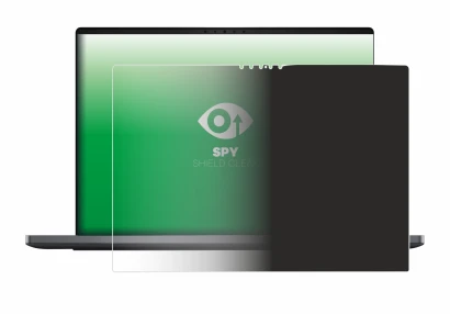 Abbildung des Geräts Dell XPS 14 DA14260 mit einer Vielzahl des Displayschutzes.