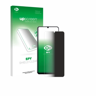 Vorderseite einer Produktverpackung mit dem Markenlogo upscreen. Daneben ist das Gerät realme Note 70 mit dem zugehörigen Disp