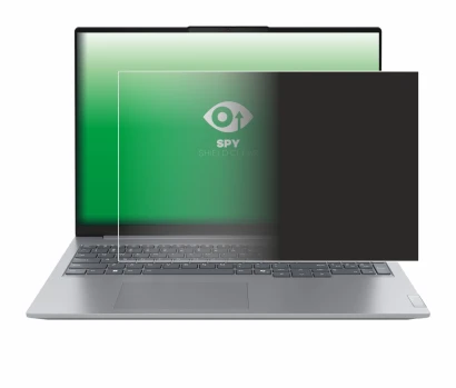 Abbildung des Geräts Lenovo ThinkBook 16 Gen 7+ mit einer Vielzahl des Displayschutzes.