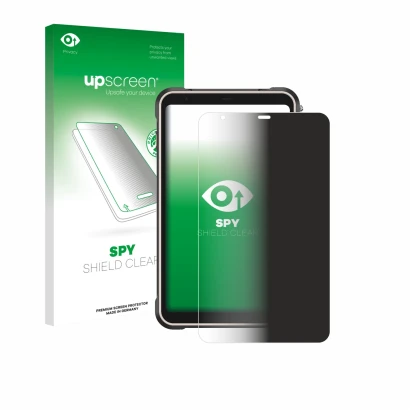Vorderseite einer Produktverpackung mit dem Markenlogo upscreen. Daneben ist das Gerät Ulefone RugKing Pad Pro mit dem zugehör