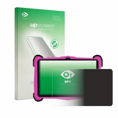 Vorderseite einer Produktverpackung mit dem Markenlogo upscreen. Daneben ist das Gerät EagleSoar E_764_EEA-P mit dem zugehörig