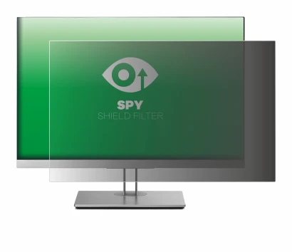 Abbildung des Geräts HP EliteDisplay E243i mit einer Vielzahl des Displayschutzes.