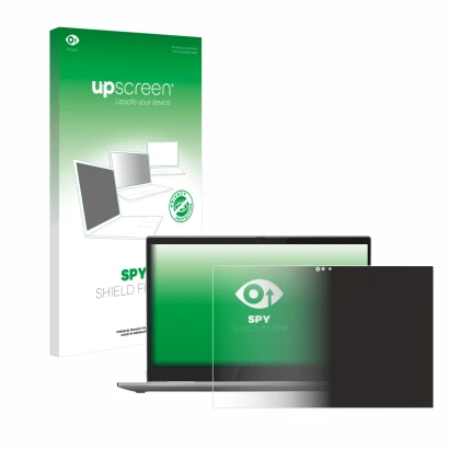 Vorderseite einer Produktverpackung mit dem Markenlogo upscreen. Daneben ist das Gerät Lenovo ThinkPad X1 Yoga (4. Gen.) mit d