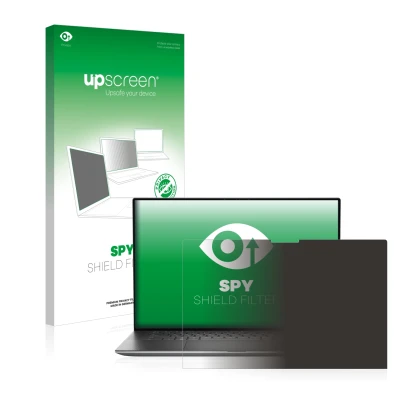 Vorderseite einer Produktverpackung mit dem Markenlogo upscreen. Daneben ist das Gerät Dell Precision 5570 Touch mit dem zugeh