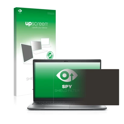 Vorderseite einer Produktverpackung mit dem Markenlogo upscreen. Daneben ist das Gerät Dell Latitude 5530 mit dem zugehörigen