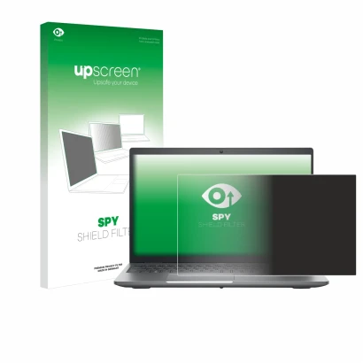 Vorderseite einer Produktverpackung mit dem Markenlogo upscreen. Daneben ist das Gerät Dell Precision 3580 mit dem zugehörigen