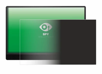 Abbildung des Geräts MSI Pro MP161 E2 mit einer Vielzahl des Displayschutzes.