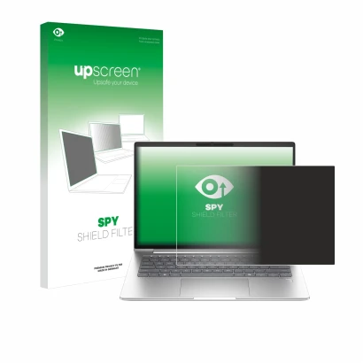 Vorderseite einer Produktverpackung mit dem Markenlogo upscreen. Daneben ist das Gerät HP ProBook 440 G11 mit dem zugehörigen 