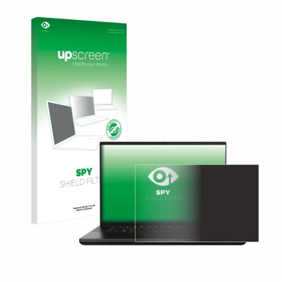 Vorderseite einer Produktverpackung mit dem Markenlogo upscreen. Daneben ist das Gerät Razer Blade 16 2024 mit dem zugehörigen