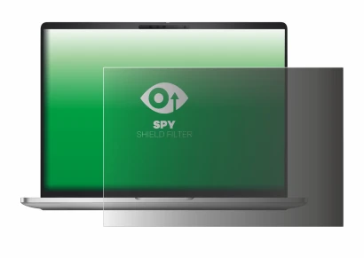 Abbildung des Geräts Dell Pro 16 Plus PB16250 mit einer Vielzahl des Displayschutzes.
