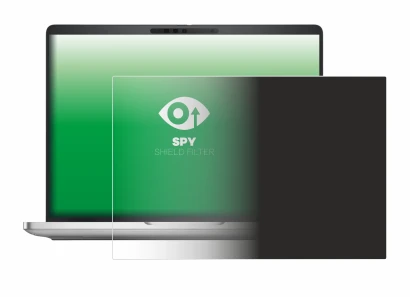 Abbildung des Geräts Dell Pro 13 Plus Laptop mit einer Vielzahl des Displayschutzes.