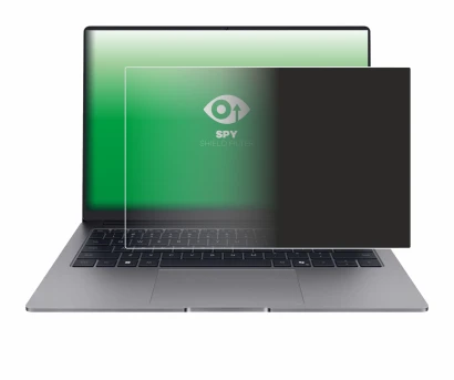 Abbildung des Geräts Honor MagicBook X14 Plus 2025 mit einer Vielzahl des Displayschutzes.