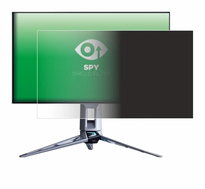Abbildung des Geräts ASUS ROG Swift PG27AQWP mit einer Vielzahl des Displayschutzes.