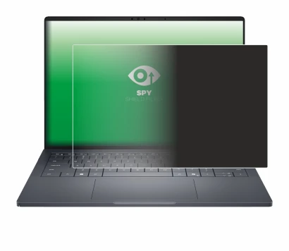 Abbildung des Geräts Dell Pro Max 14 Premium mit einer Vielzahl des Displayschutzes.