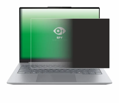 Abbildung des Geräts Lenovo ThinkBook 14 Gen 9 mit einer Vielzahl des Displayschutzes.