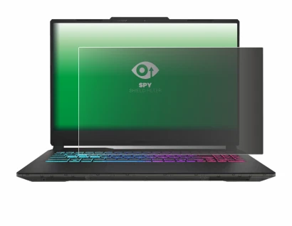 Abbildung des Geräts MSI Cyborg 15 A13V mit einer Vielzahl des Displayschutzes.