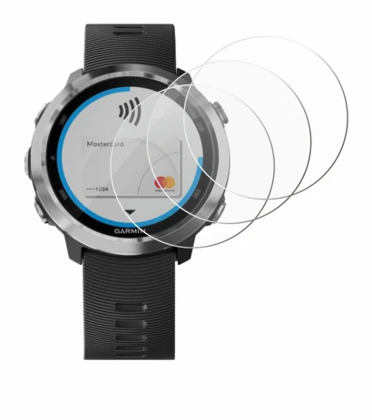 Abbildung des Geräts Garmin Forerunner 645 mit einer Vielzahl des Displayschutzes.