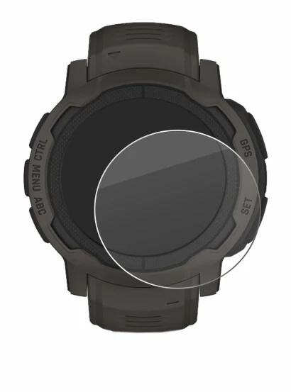 Abbildung des Geräts Garmin Instinct 2 mit einer Vielzahl des Displayschutzes.