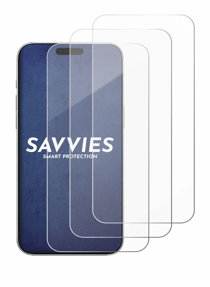 Abbildung des Geräts Apple iPhone 16 Pro mit einer Vielzahl des Displayschutzes.