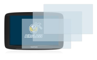 Abbildung des Geräts TomTom Start 62 mit einer Vielzahl des Displayschutzes.