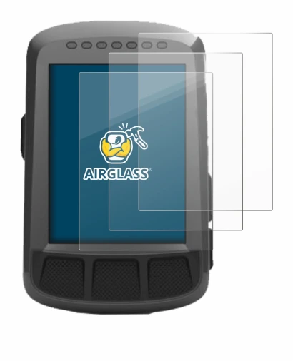 Abbildung des Geräts Wahoo Elemnt Bolt GPS mit einer Vielzahl des Displayschutzes.
