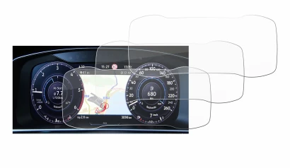 Abbildung des Geräts Volkswagen Golf 7 Active Info Chockpit 12.3" mit einer Vielzahl des Displayschutzes.