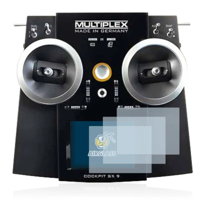 Abbildung des Geräts Multiplex Cockpit SX9 mit einer Vielzahl des Displayschutzes.