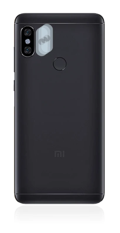 Abbildung des Geräts Xiaomi Redmi Note 5 (NUR Kameraschutz) mit einer Vielzahl des Displayschutzes.
