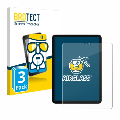 Vorderseite einer Produktverpackung mit dem Markenlogo BROTECT. Daneben ist das Gerät Apple iPad Pro 12.9" 2018 (3. Gen.) mit 