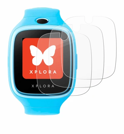 Abbildung des Geräts Xplora Go mit einer Vielzahl des Displayschutzes.