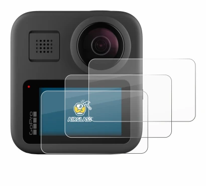 Abbildung des Geräts GoPro Max mit einer Vielzahl des Displayschutzes.