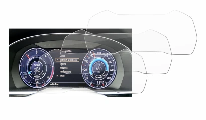 Abbildung des Geräts Volkswagen Passat Active Info Cockpit 12.3" mit einer Vielzahl des Displayschutzes.