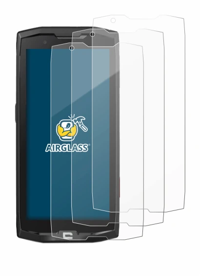 Abbildung des Geräts Crosscall Core X4 mit einer Vielzahl des Displayschutzes.
