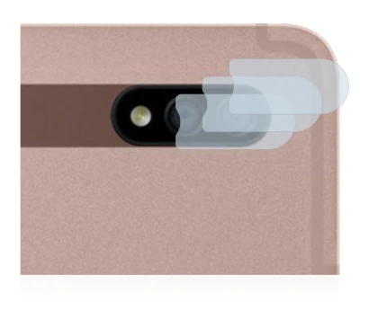 Abbildung des Geräts Samsung Galaxy Tab S7 WiFi 2020 (NUR Kameraschutz) mit einer Vielzahl des Displayschutzes.