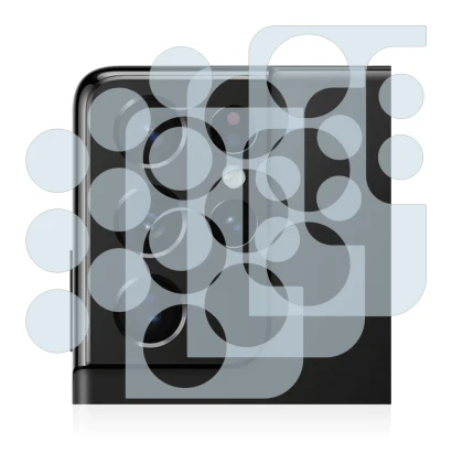 Abbildung des Geräts Samsung Galaxy S21 Ultra 5G (NUR Kameraschutz) mit einer Vielzahl des Displayschutzes.