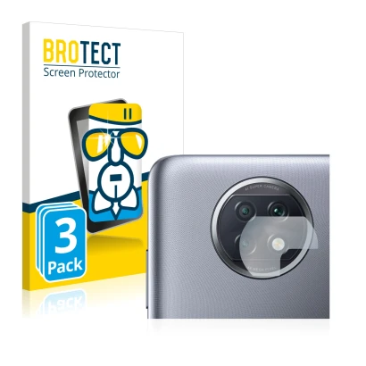 Vorderseite einer Produktverpackung mit dem Markenlogo BROTECT. Daneben ist das Gerät Xiaomi Redmi Note 9T 5G (NUR Kameraschut