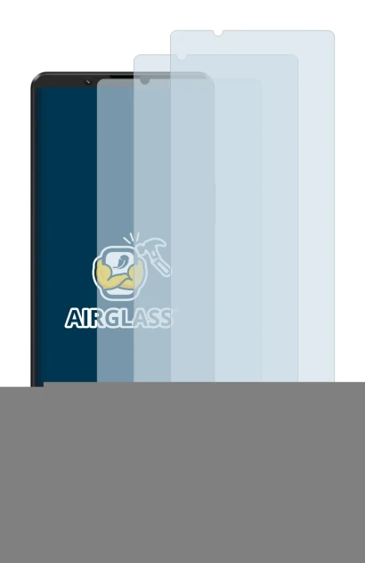 Abbildung des Geräts Sony Xperia 1 III mit einer Vielzahl des Displayschutzes.