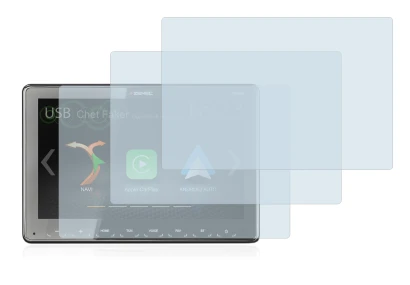 Abbildung des Geräts Zenec Z-N965 mit einer Vielzahl des Displayschutzes.