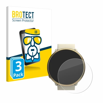 Vorderseite einer Produktverpackung mit dem Markenlogo BROTECT. Daneben ist das Gerät Polar Ignite 2 mit dem zugehörigen Displ