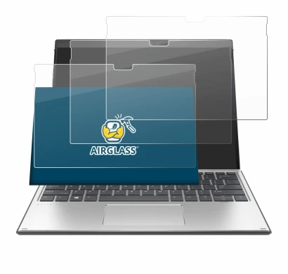 Abbildung des Geräts HP Elite x2 G8 mit einer Vielzahl des Displayschutzes.