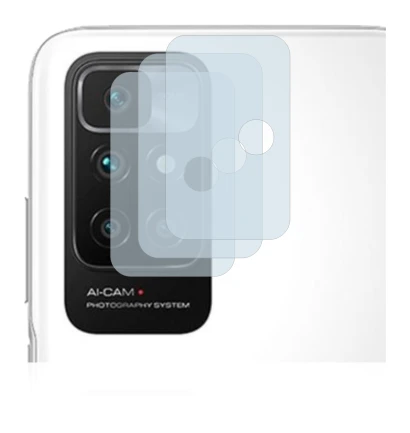 Abbildung des Geräts Xiaomi Redmi 10 (NUR Kameraschutz) mit einer Vielzahl des Displayschutzes.