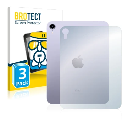 Vorderseite einer Produktverpackung mit dem Markenlogo BROTECT. Daneben ist das Gerät Apple iPad Mini 6 WiFi 2021 (Rückseite, 