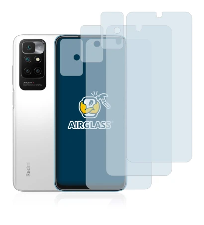 Abbildung des Geräts Xiaomi Redmi 10 (Display+Kamera) mit einer Vielzahl des Displayschutzes.