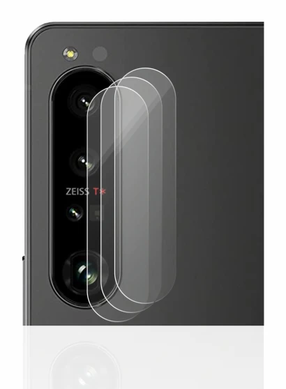 Abbildung des Geräts Sony Xperia 1 IV (NUR Kameraschutz) mit einer Vielzahl des Displayschutzes.